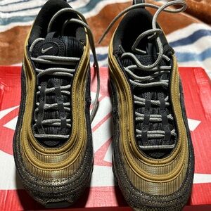 Nike Gold and Black Air Max 97 Sneakers